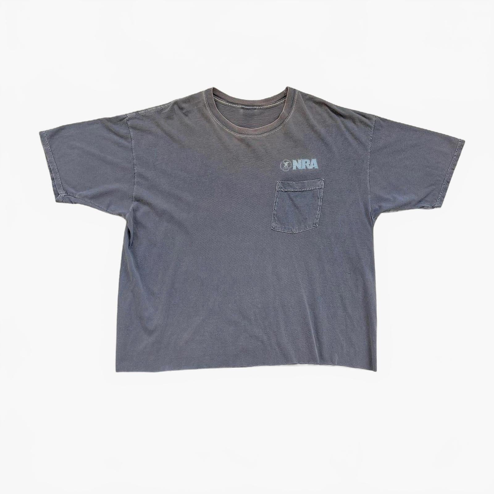 90s NRA Sun Faded Cropped T-Shirt / L