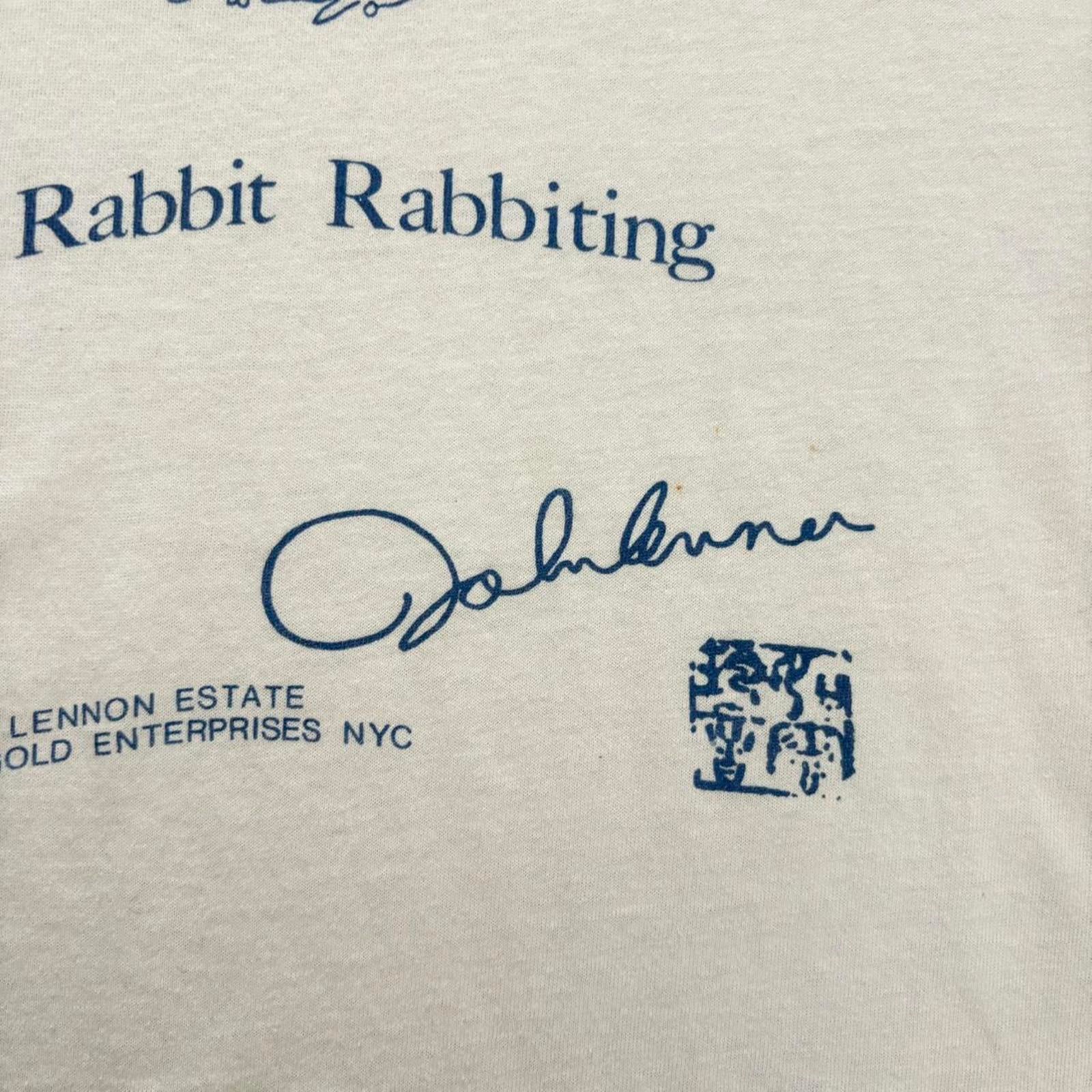 80s John Lennon ‘A rabbit rabbiting’ Single Stitch T-Shirt / M