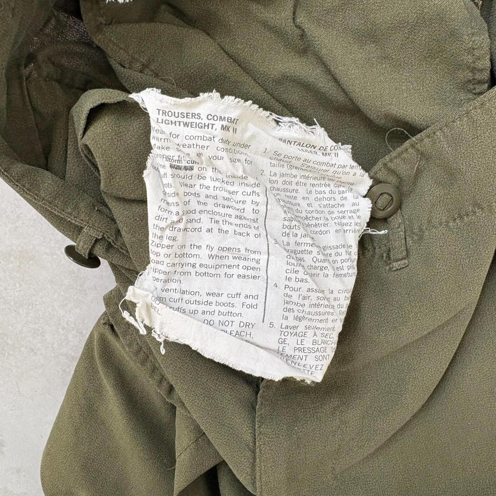 80s Canadian Army OG Combat Trousers / W30