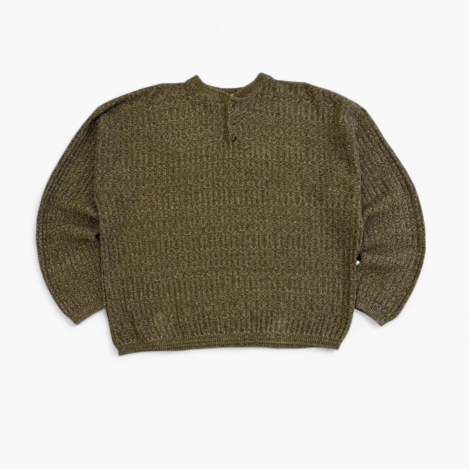 Vintage 1990’s Boxy Knitted Henley Jumper