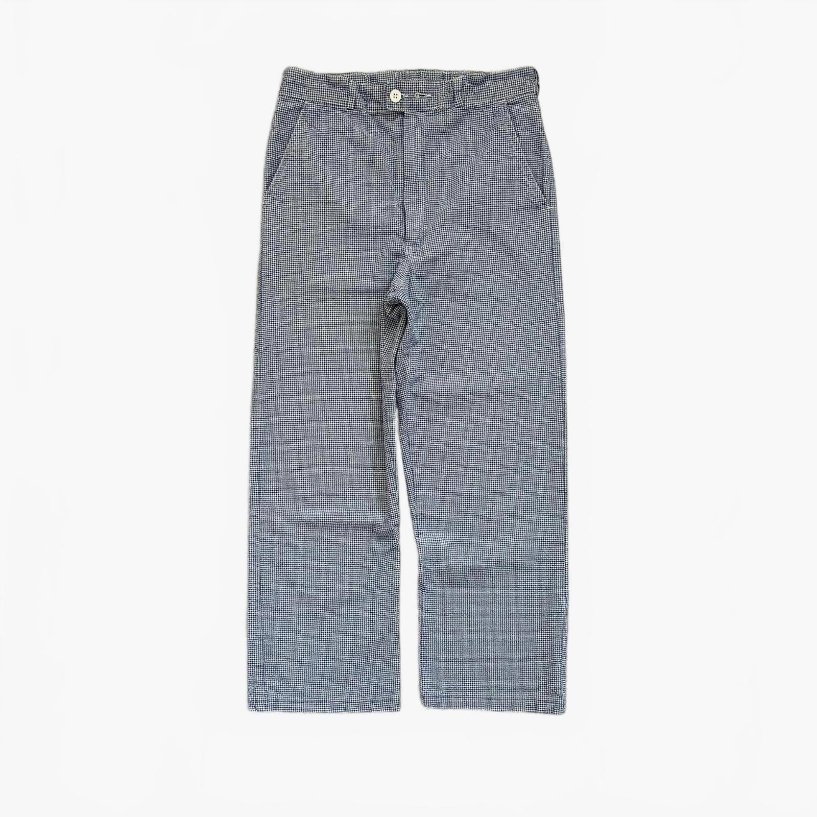 90s Gingham Cotton Workwear Trousers / W30