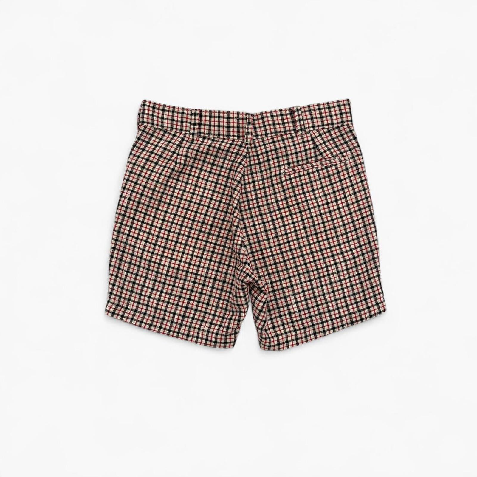 70s Campus Plaid Check Shorts