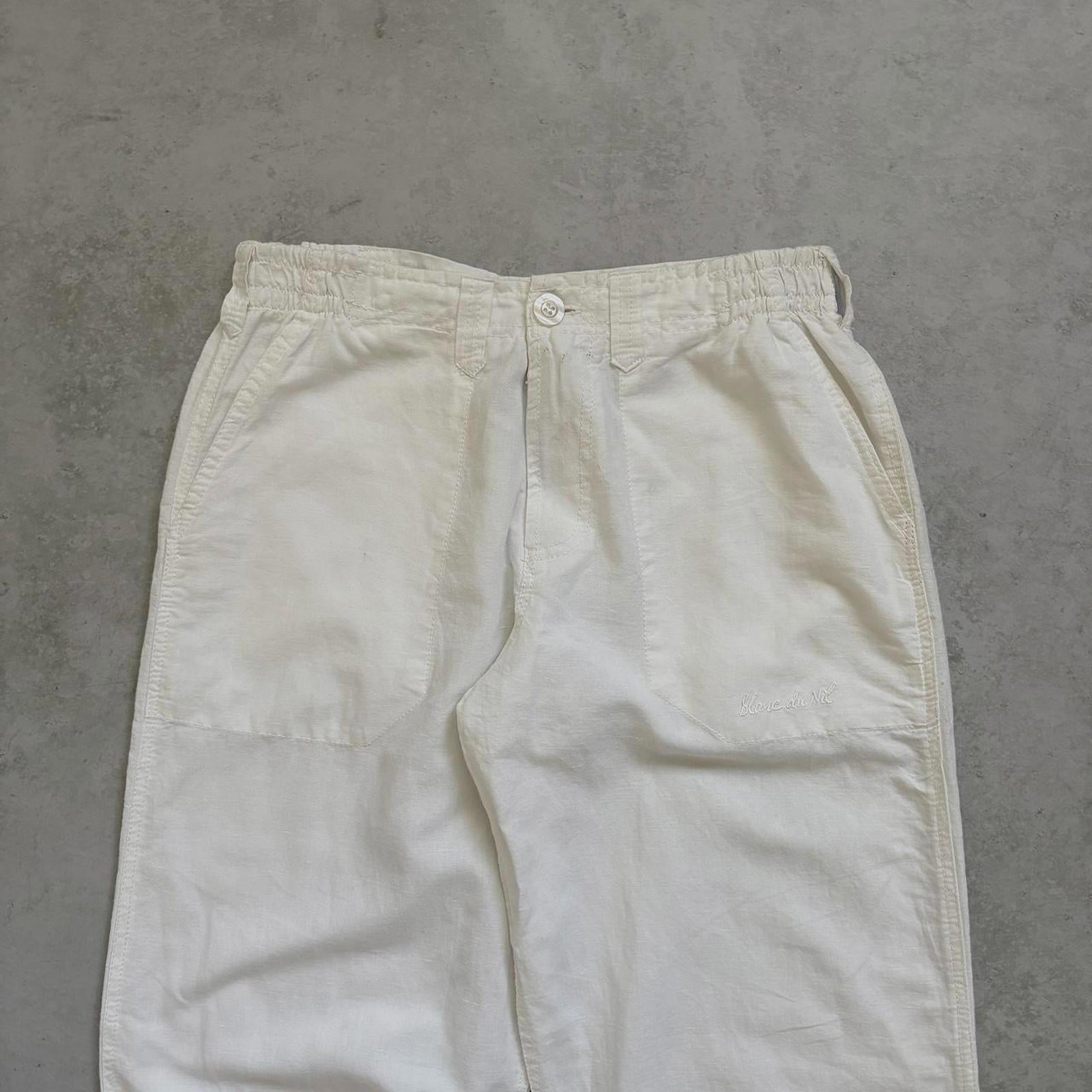 90s Blanc Du Nil Linen Trousers / W29