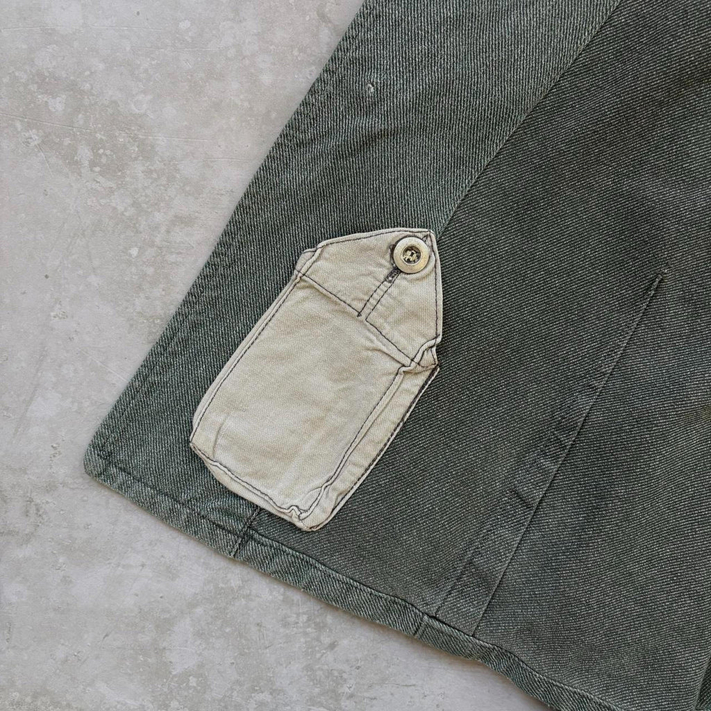 50s Swiss Army Denim Chore Jacket / XL