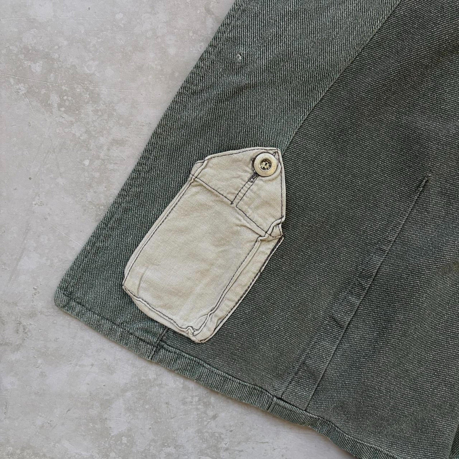 50s Swiss Army Denim Chore Jacket / XL