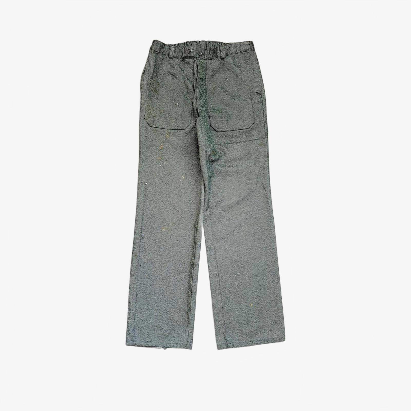 80s Thrashed Sanforized Swiss Military Workwear Trousers / W28