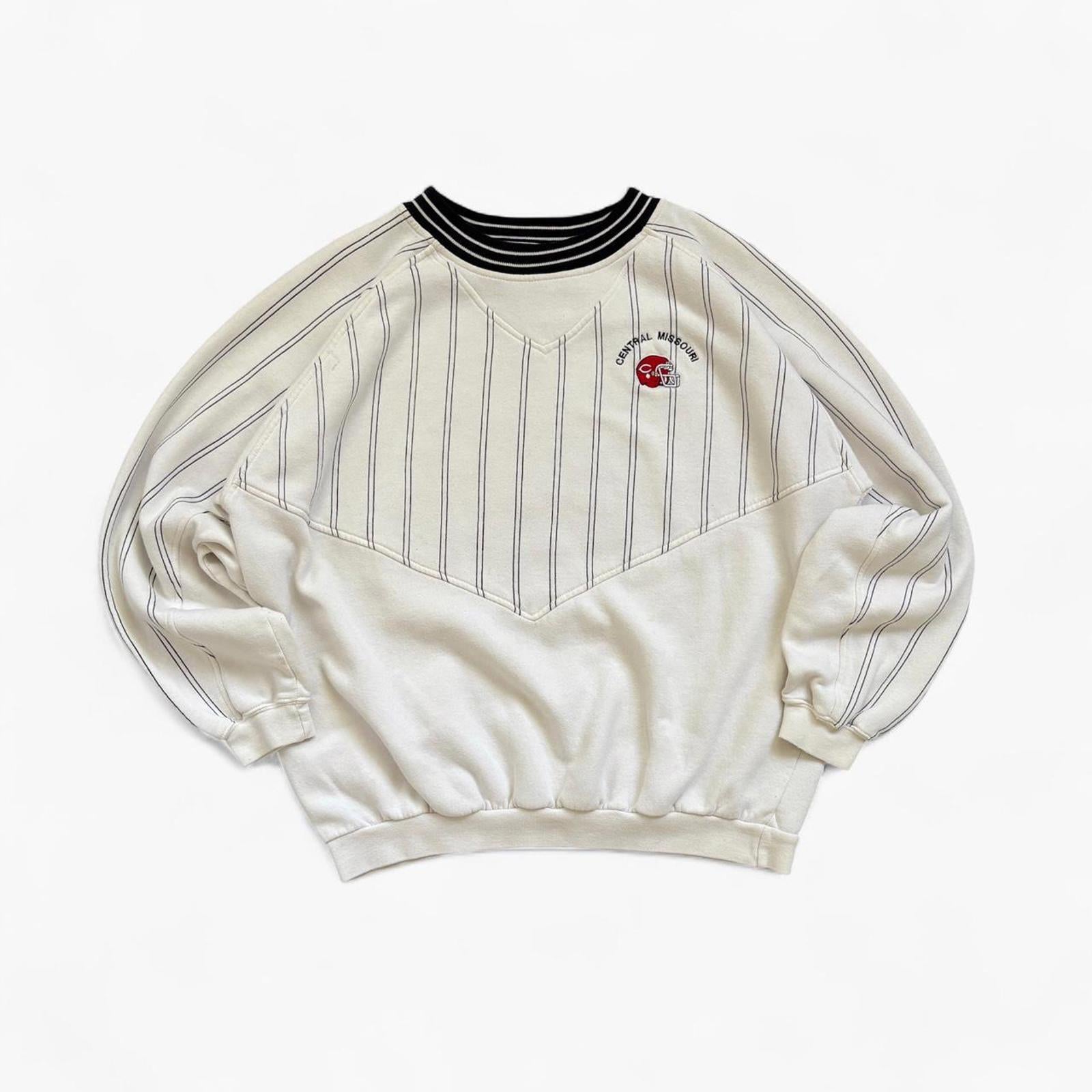 Vintage 1990’s Central Missouri Pinstripe Sweatshirt