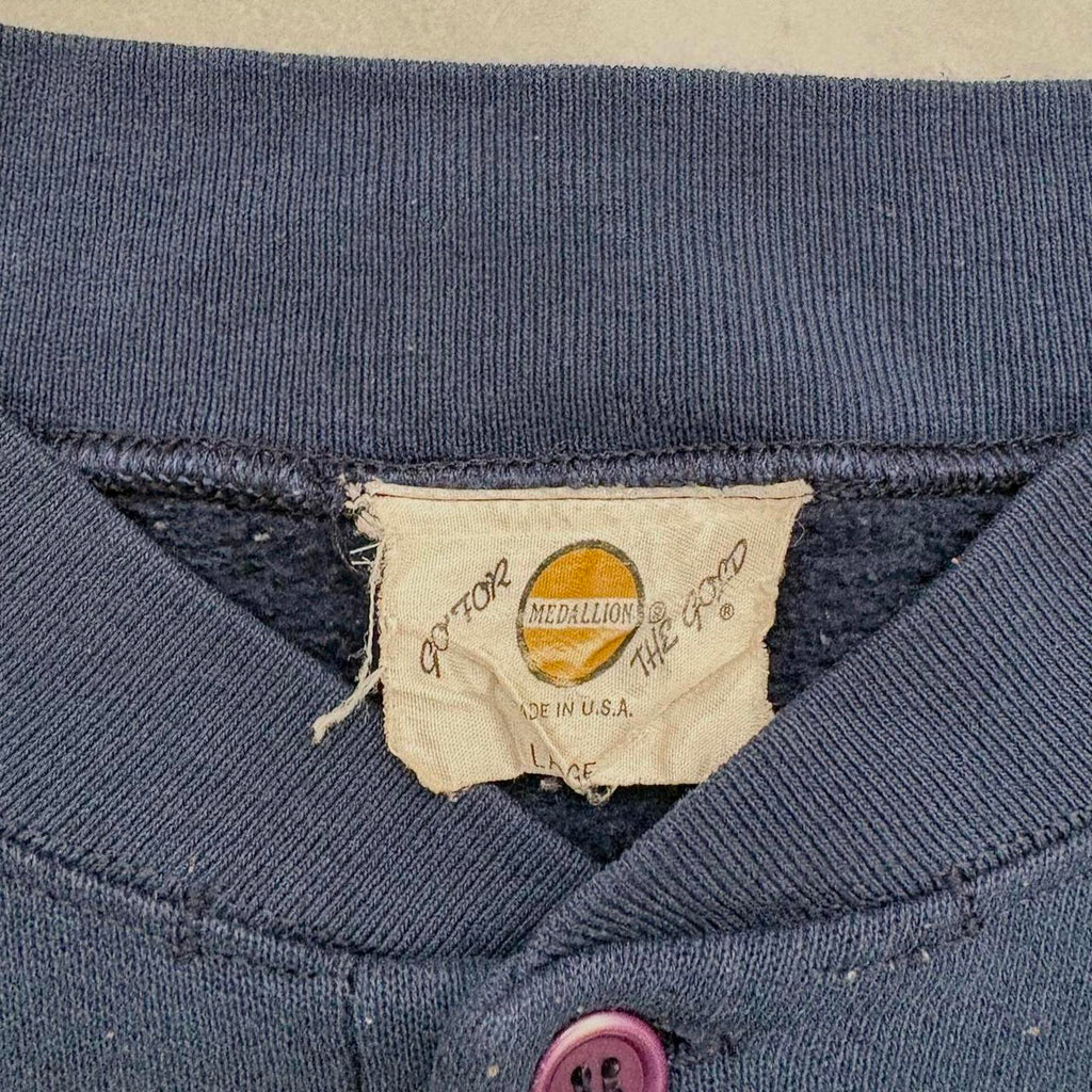 Vintage 1980’s Medallion Boxy Button Up Sweatshirt