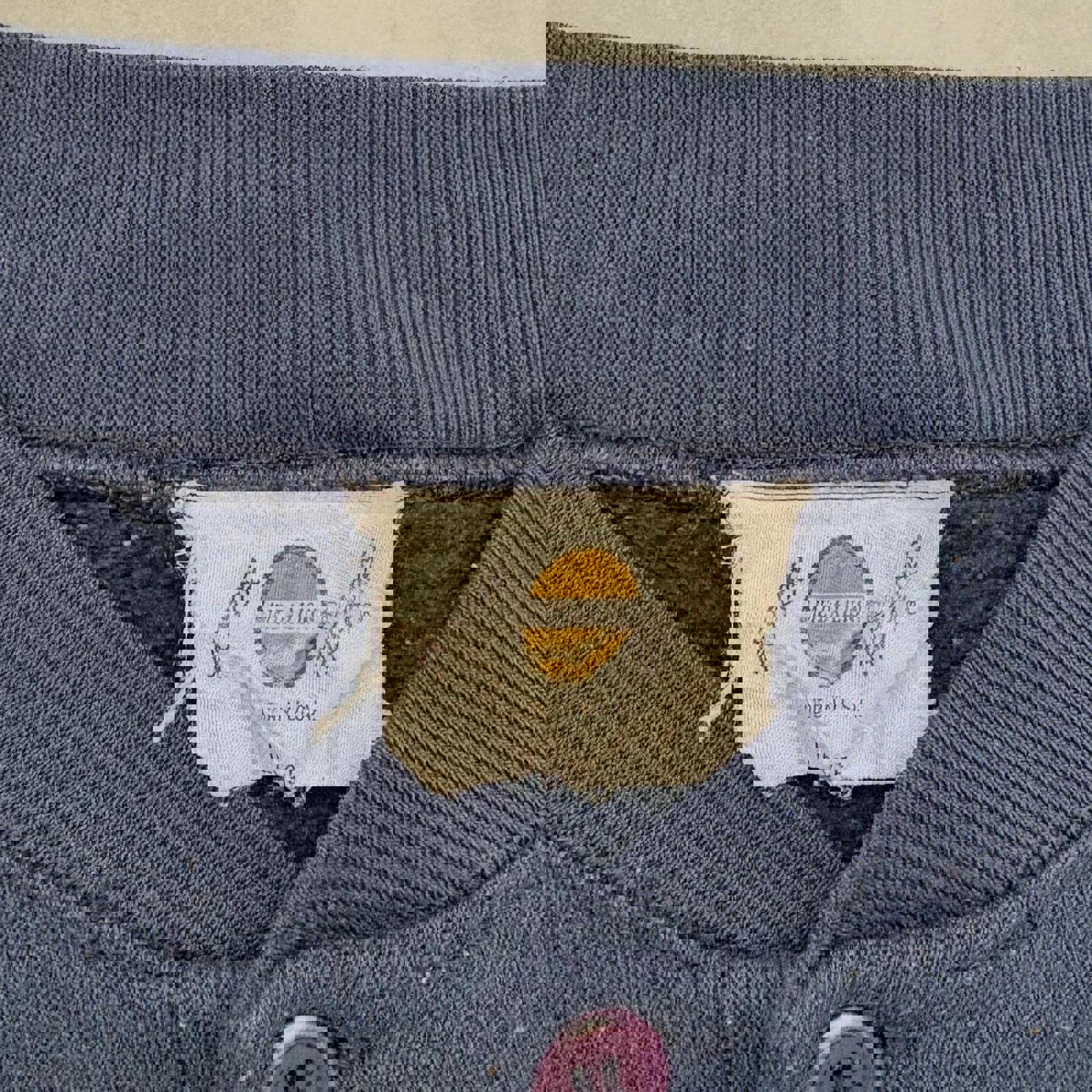 Vintage 1980’s Medallion Boxy Button Up Sweatshirt