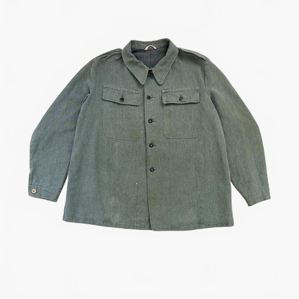 50s Swiss Army Denim Chore Jacket / XL
