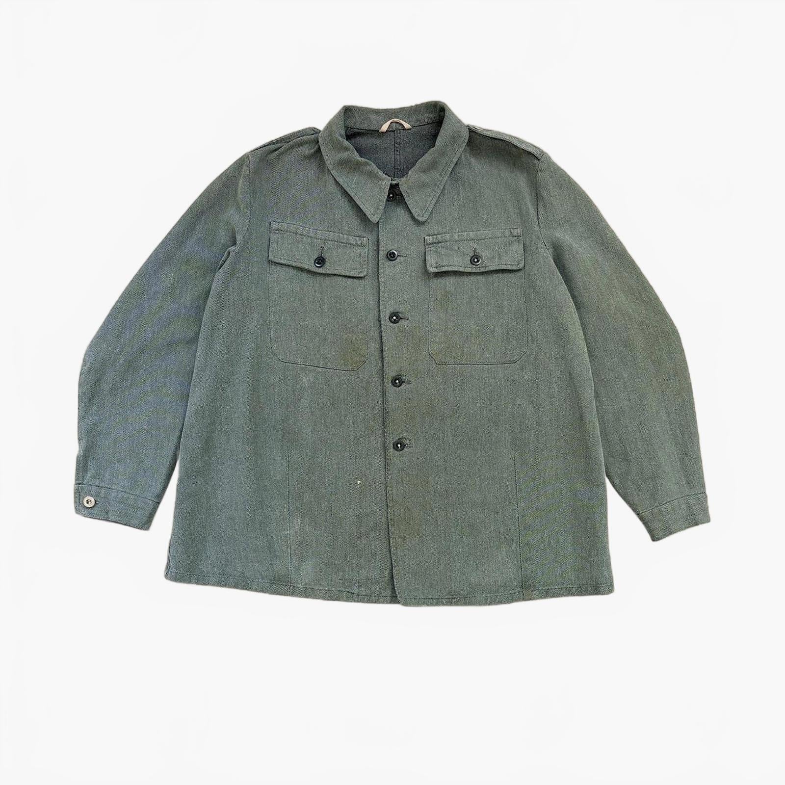 50s Swiss Army Denim Chore Jacket / XL