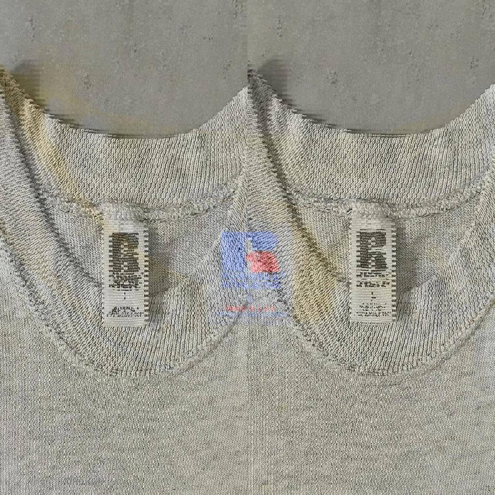 90s Russell Illinois Spellout College T-Shirt / L