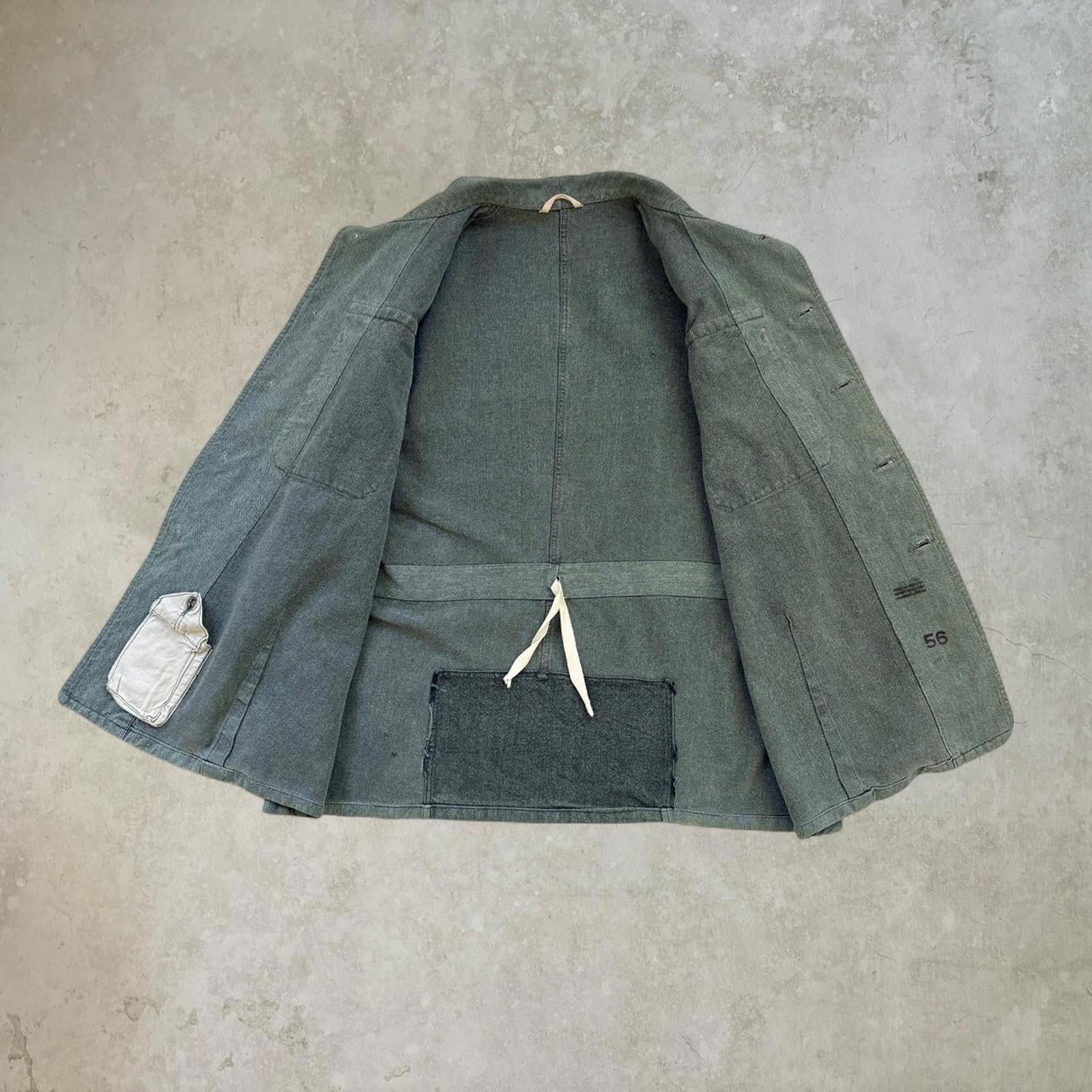 50s Swiss Army Denim Chore Jacket / XL