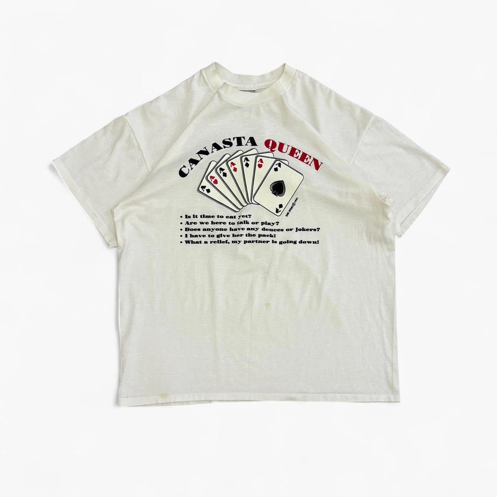 Vintage 1990’s Canasta Queen Poker Single Stitch T-Shirt