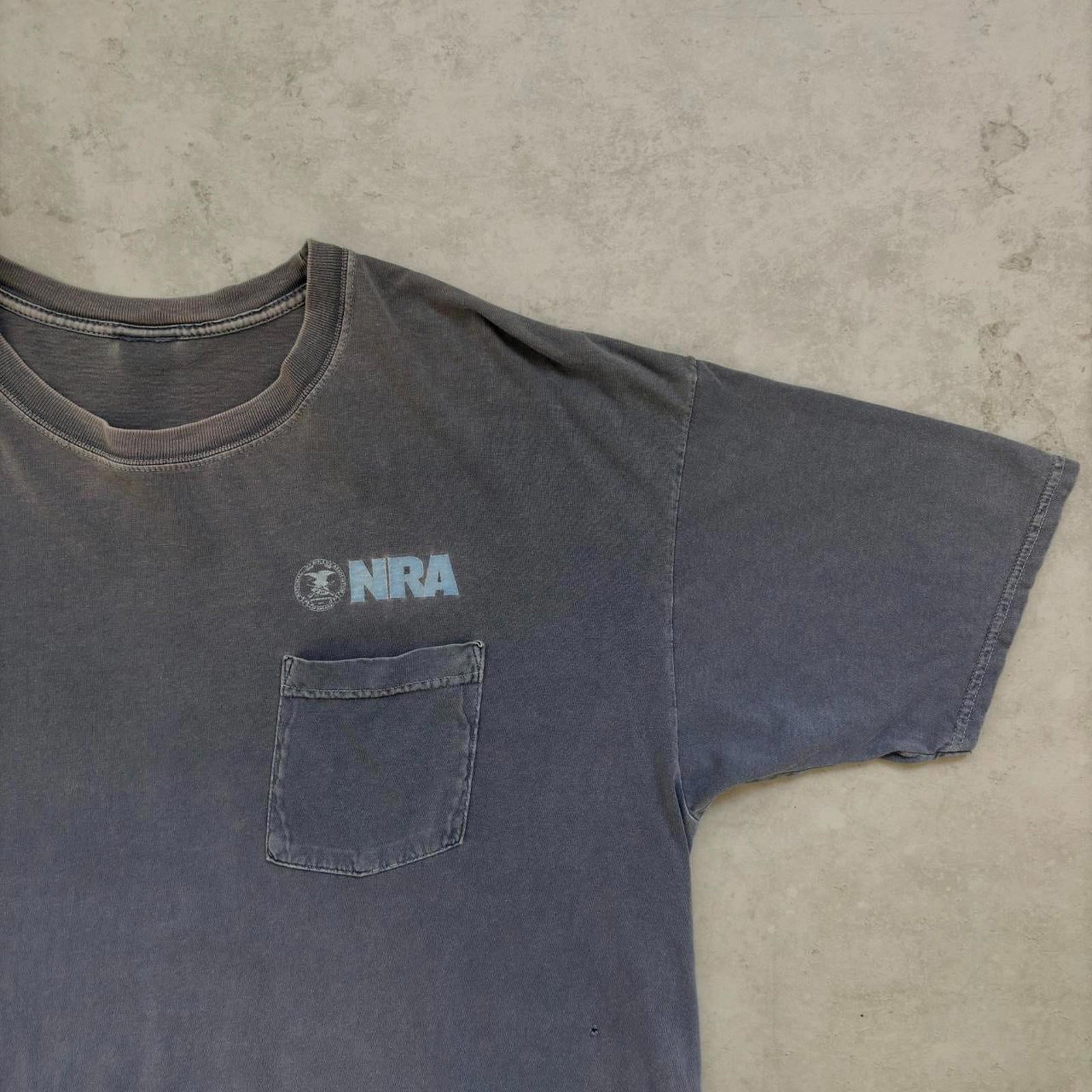 90s NRA Sun Faded Cropped T-Shirt / L