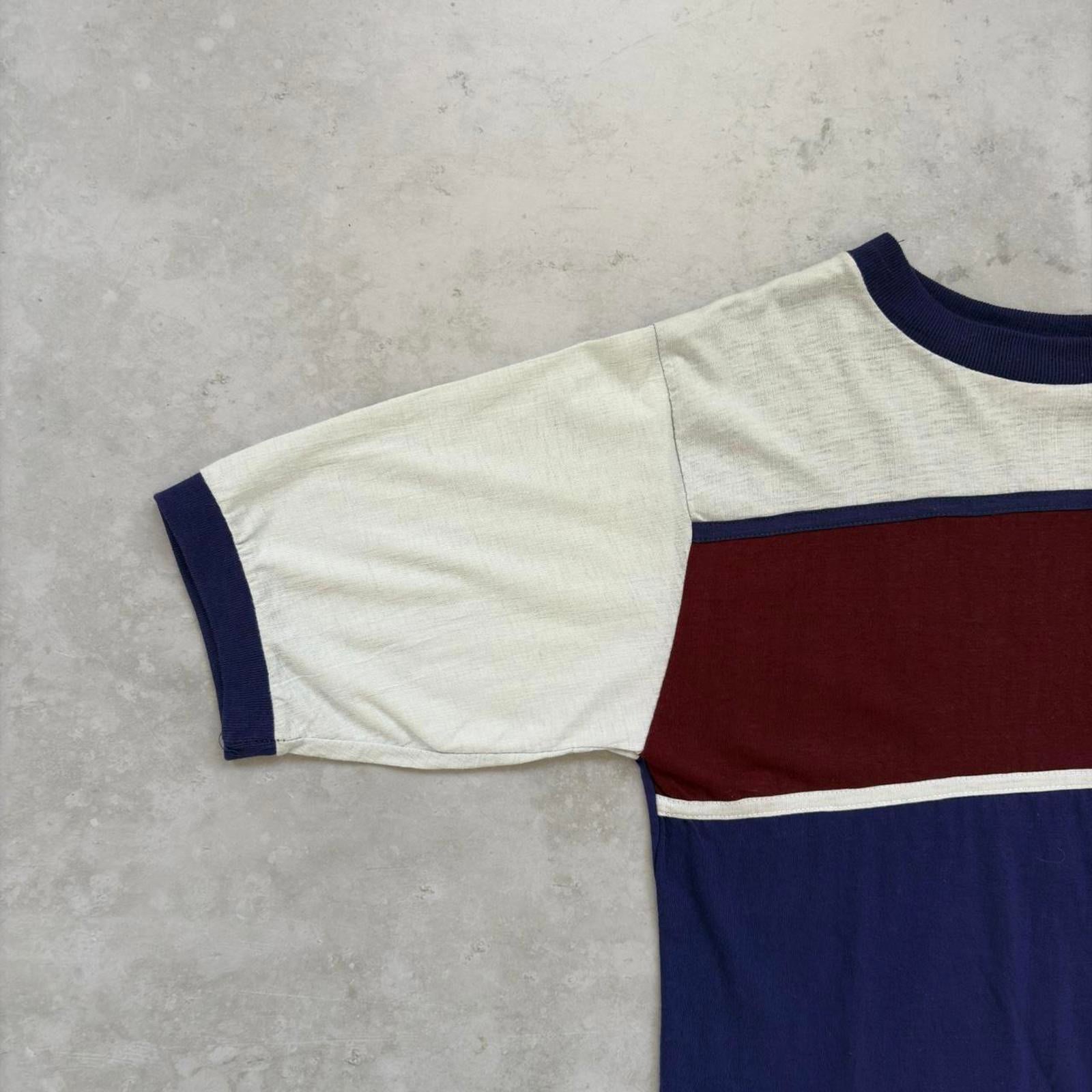 70s True Vintage Striped Ringer T-Shirt / S