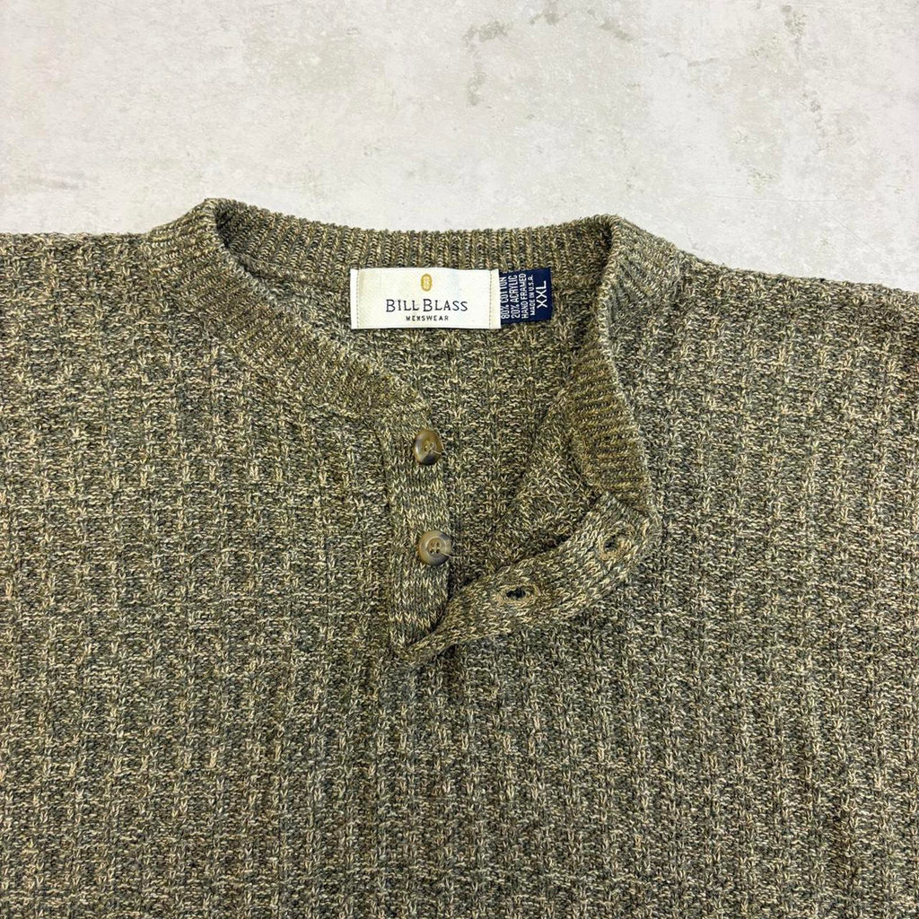 Vintage 1990’s Boxy Knitted Henley Jumper
