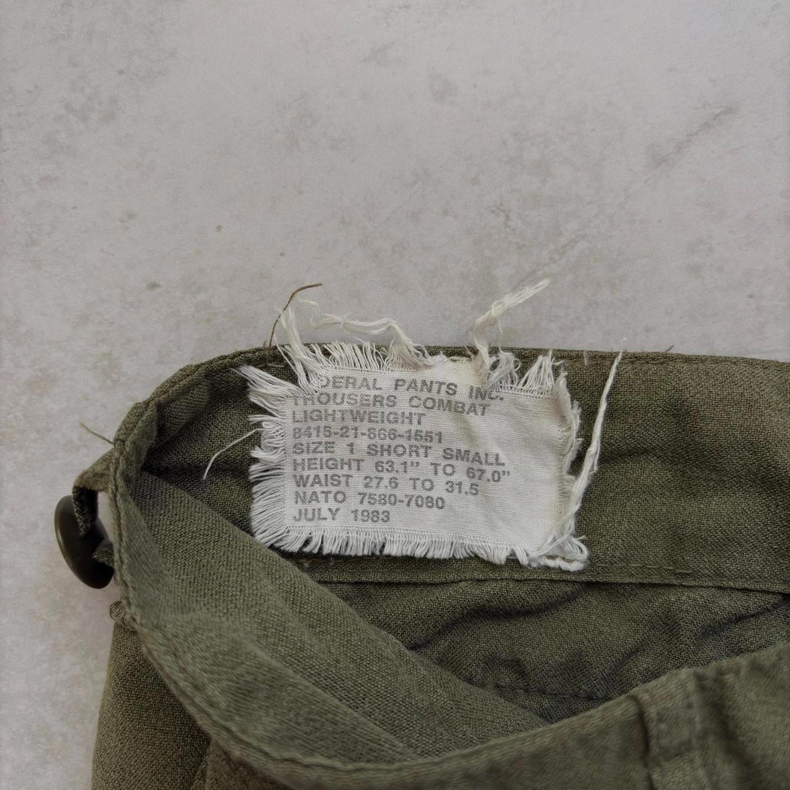 80s Canadian Army OG Combat Trousers / W30