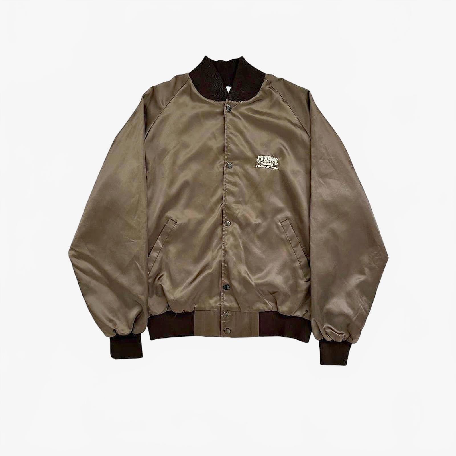 80s West Ark Satin Bomber Jacket / L