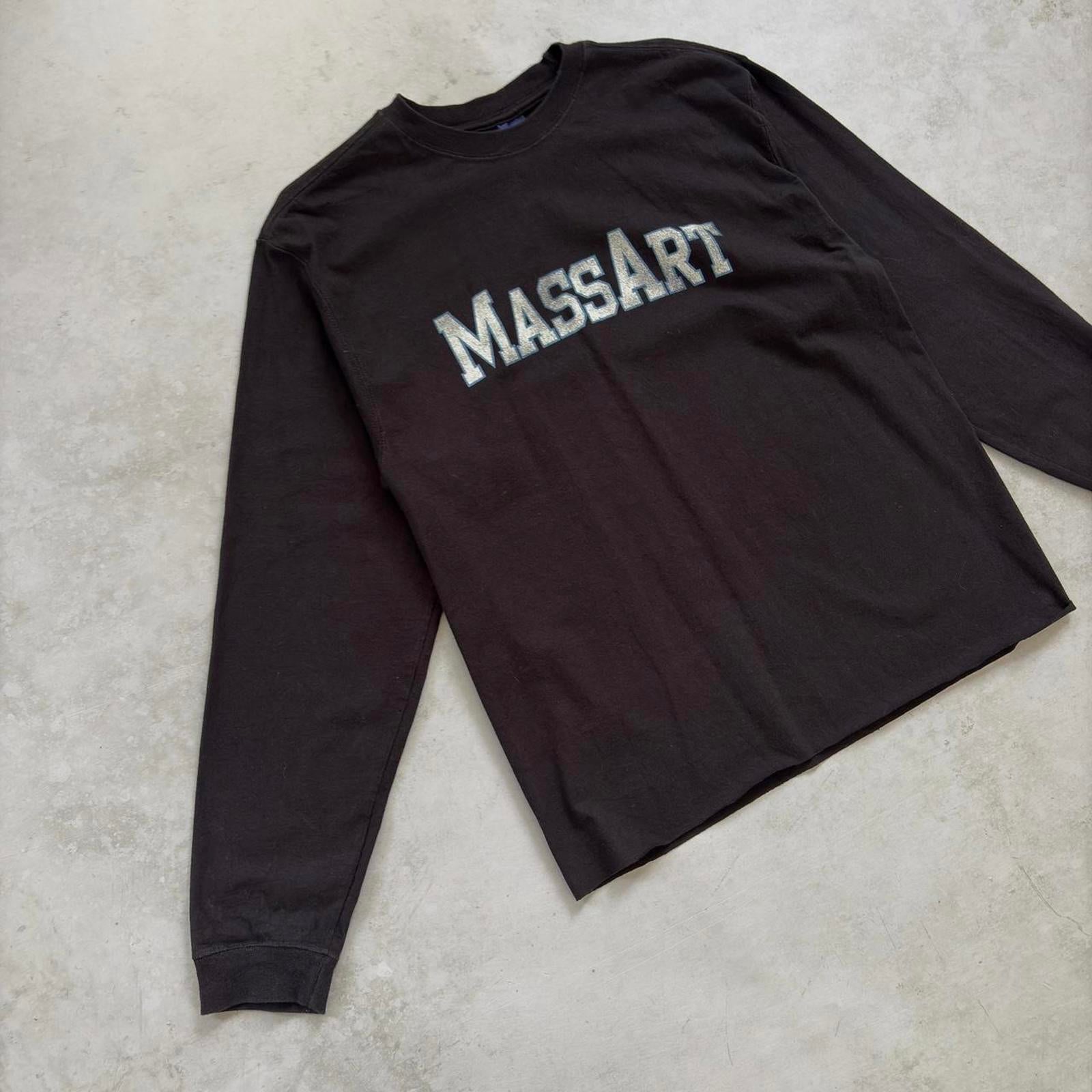90s Mass Art Boxy Cropped T-Shirt / M