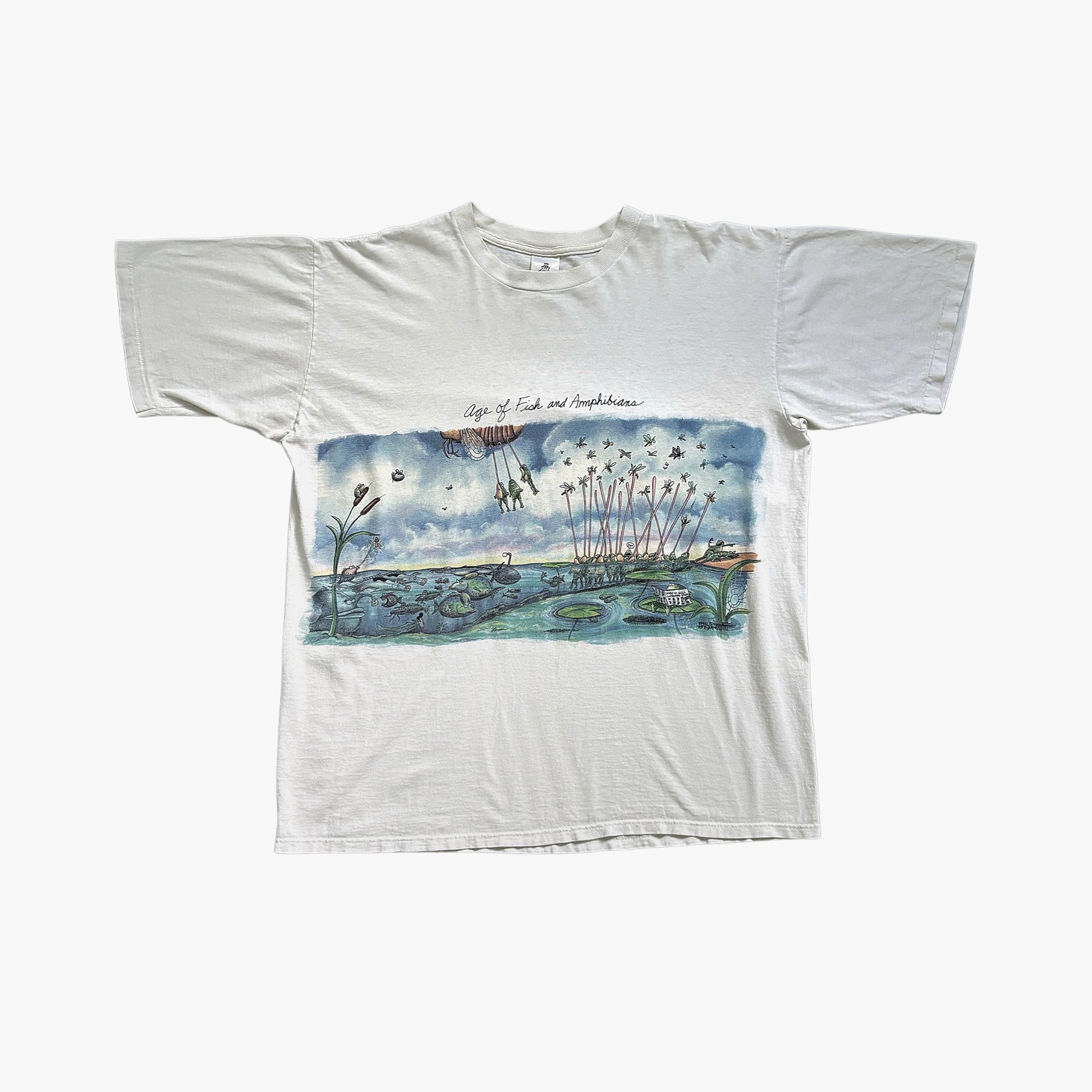 90s Age of Fish and Amphibians T-Shirt / L