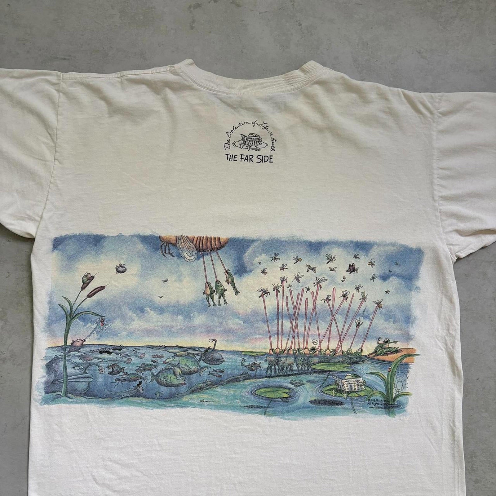 90s Age of Fish and Amphibians T-Shirt / L