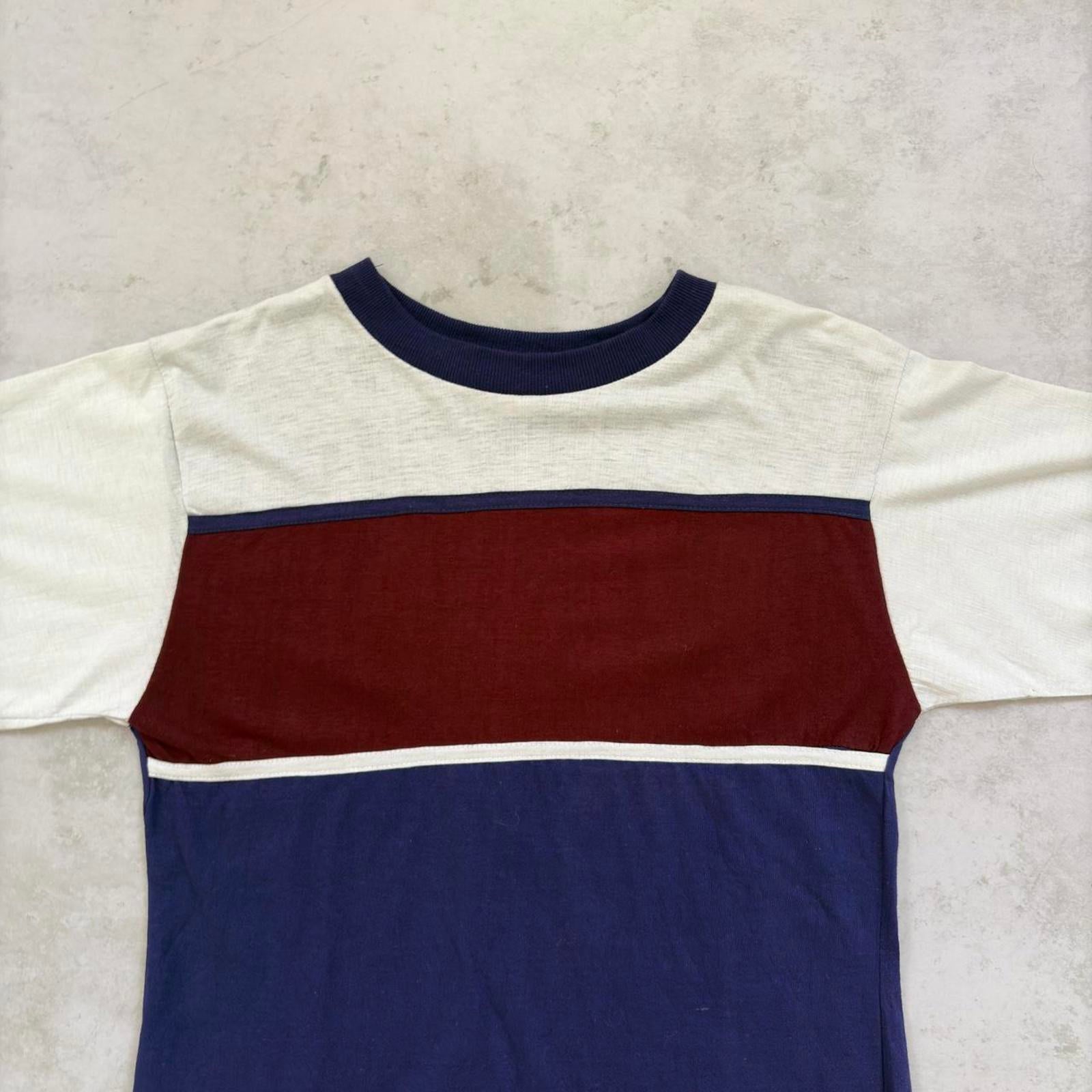 70s True Vintage Striped Ringer T-Shirt / S