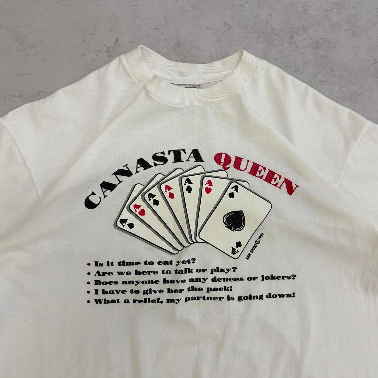 Vintage 1990’s Canasta Queen Poker Single Stitch T-Shirt