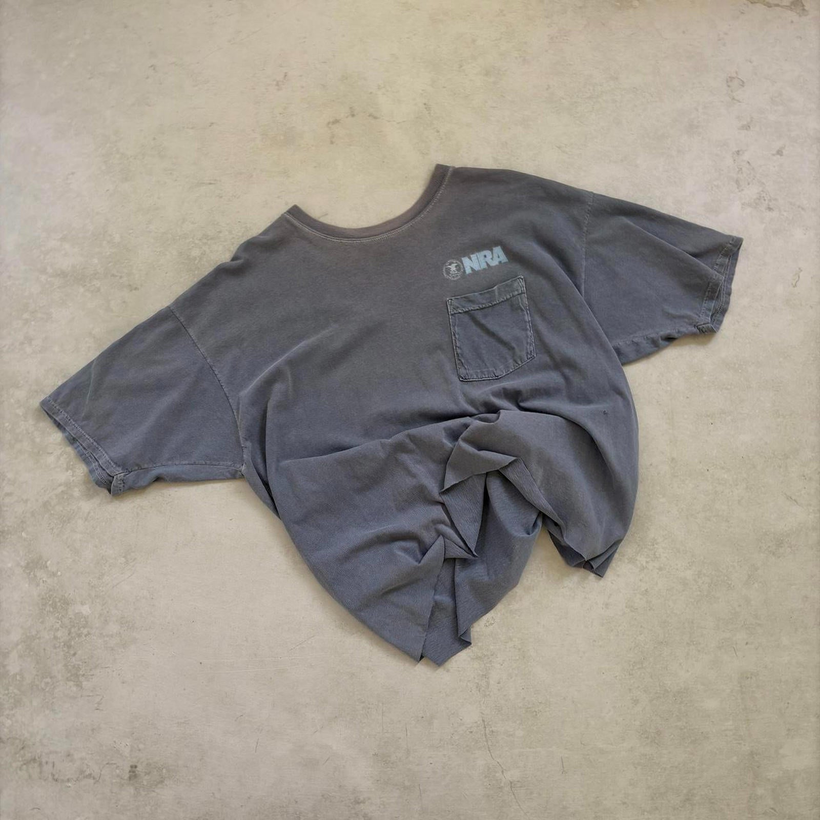 90s NRA Sun Faded Cropped T-Shirt / L