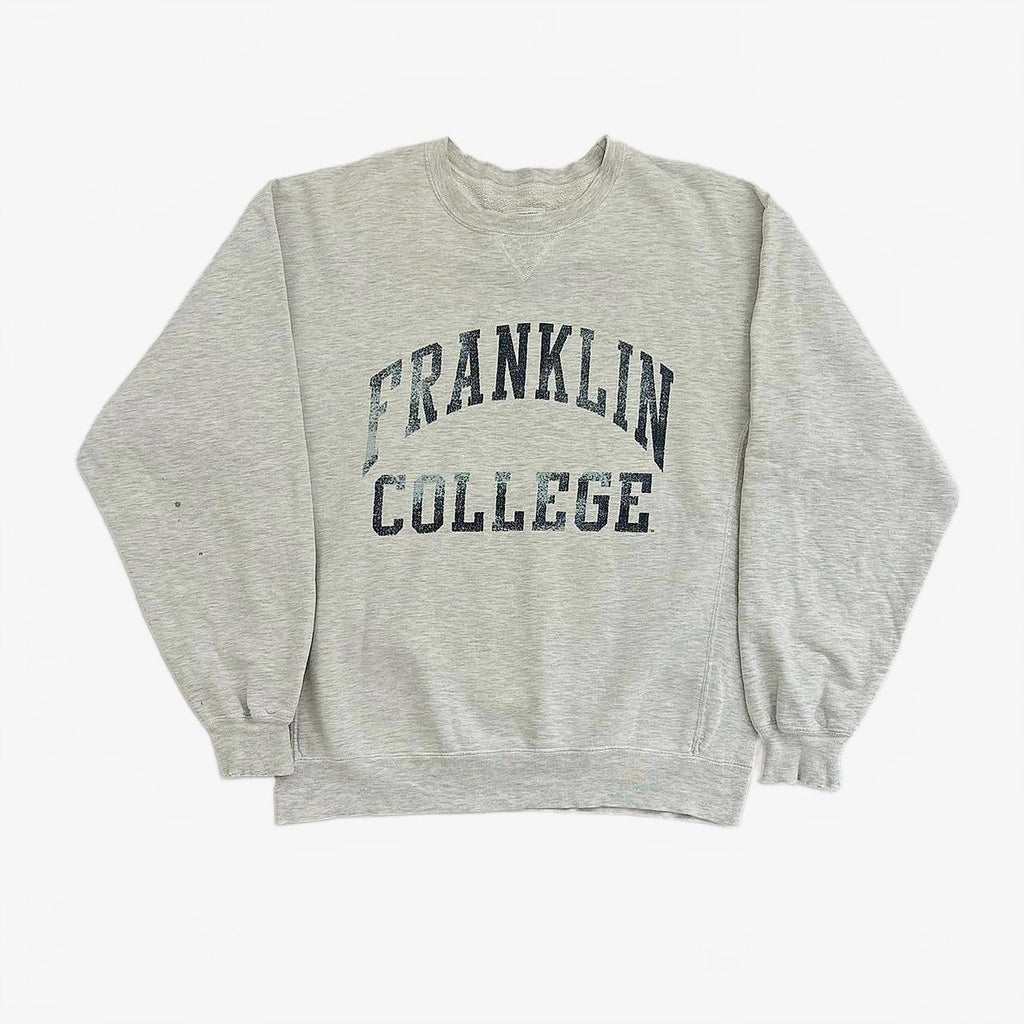 90s Faded Russell Athletic Franklin College Sweatshirt / XL