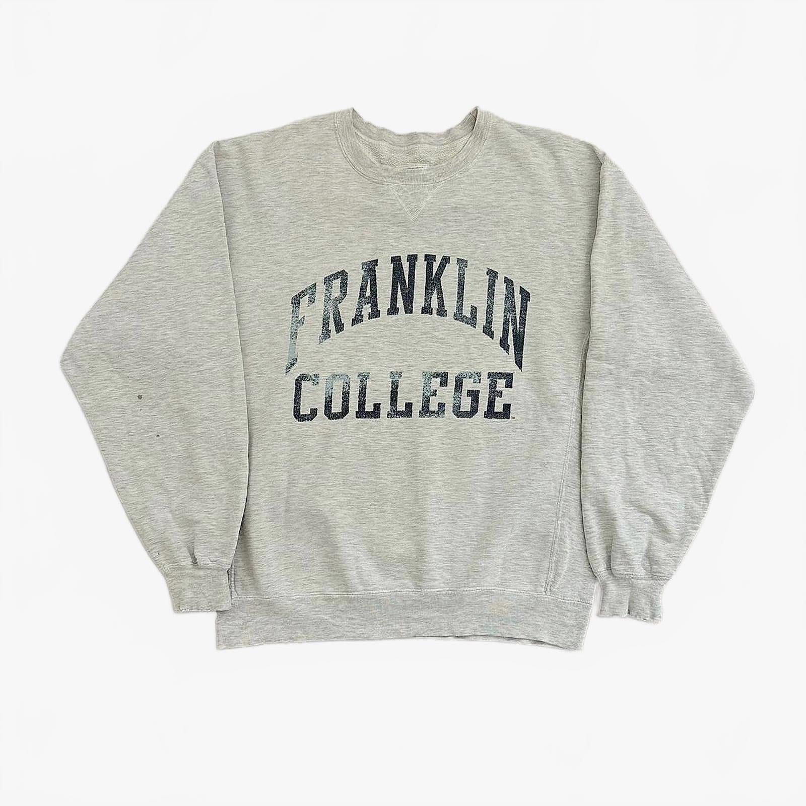 90s Faded Russell Athletic Franklin College Sweatshirt / XL