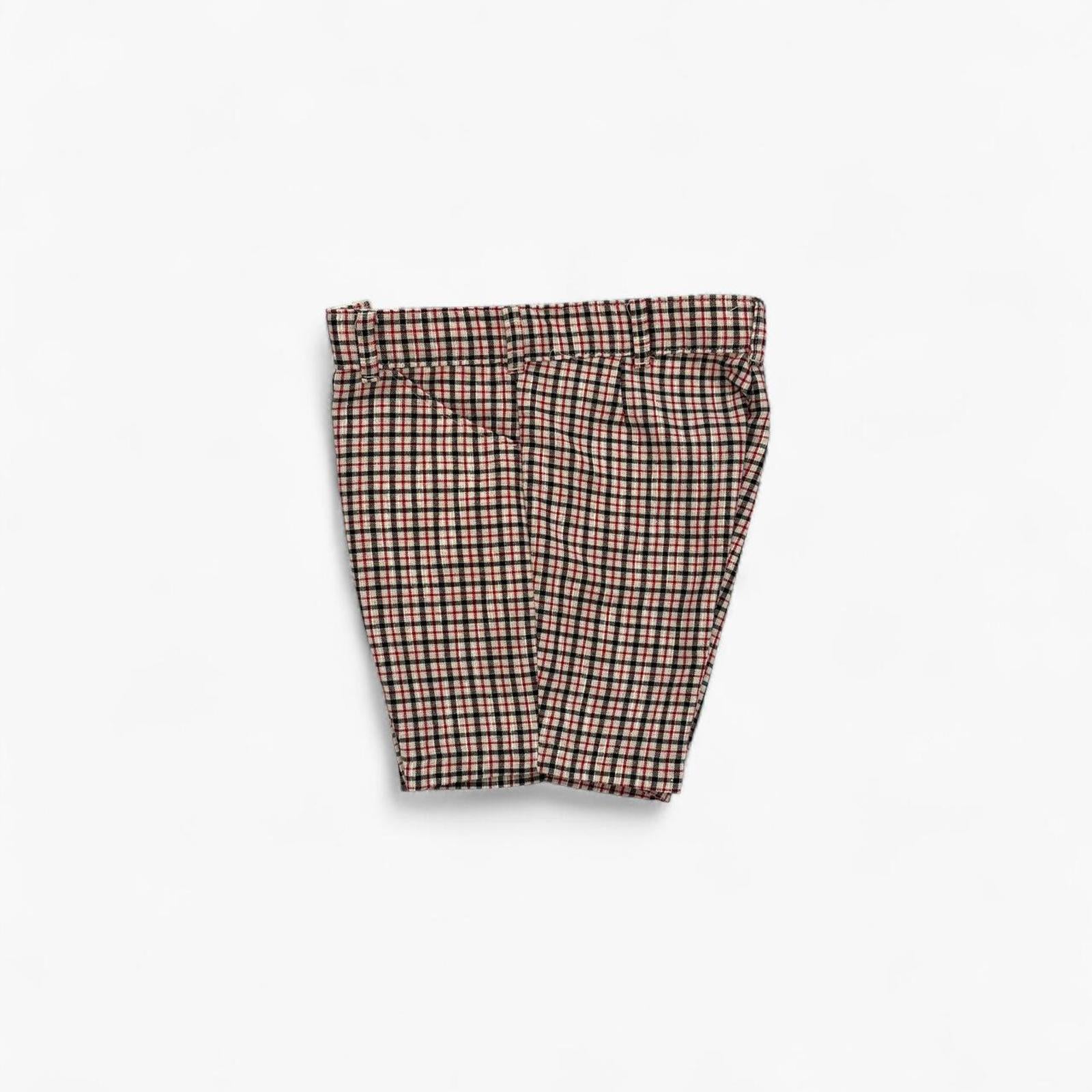 70s Campus Plaid Check Shorts