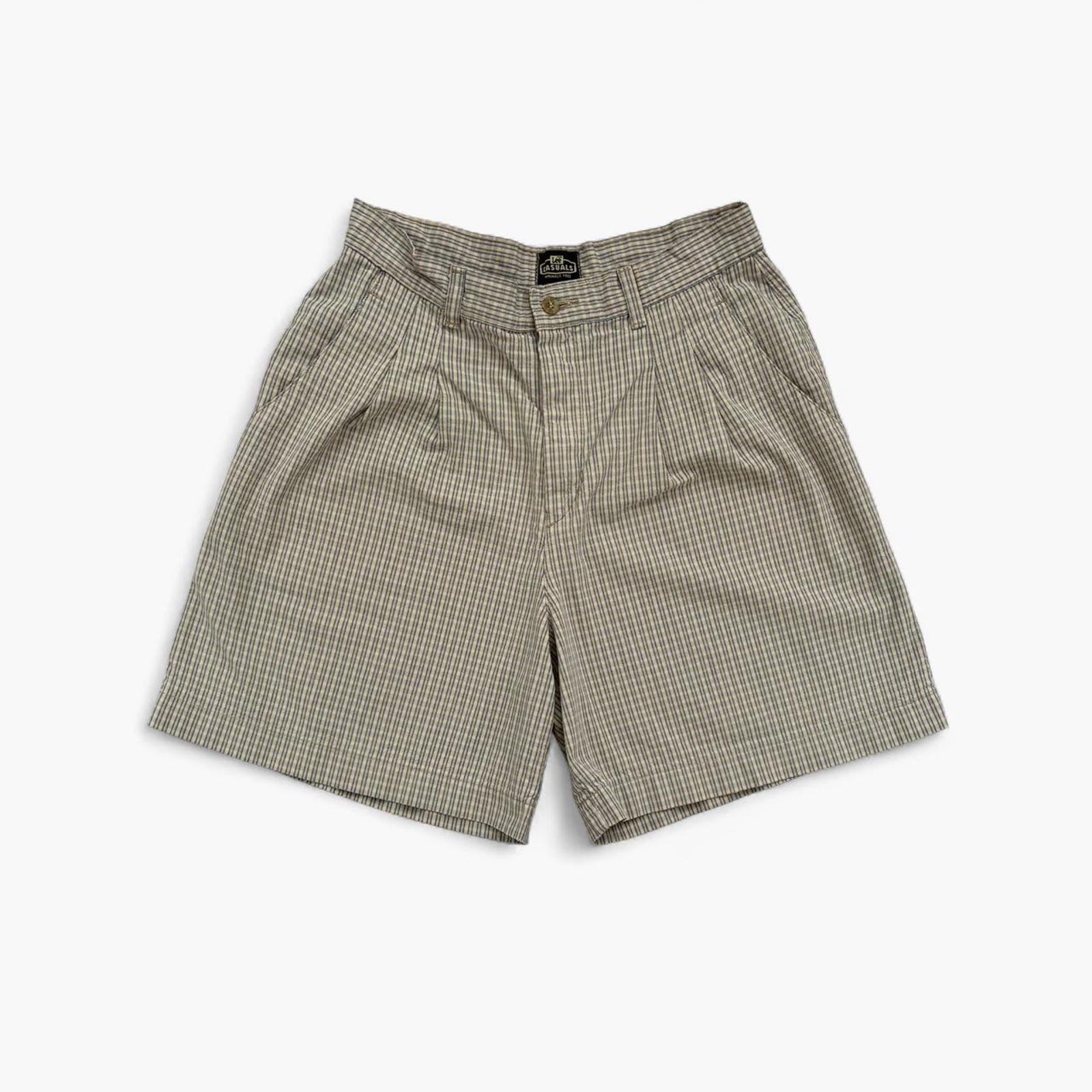90s Lee Casuals Pleated Check Shorts