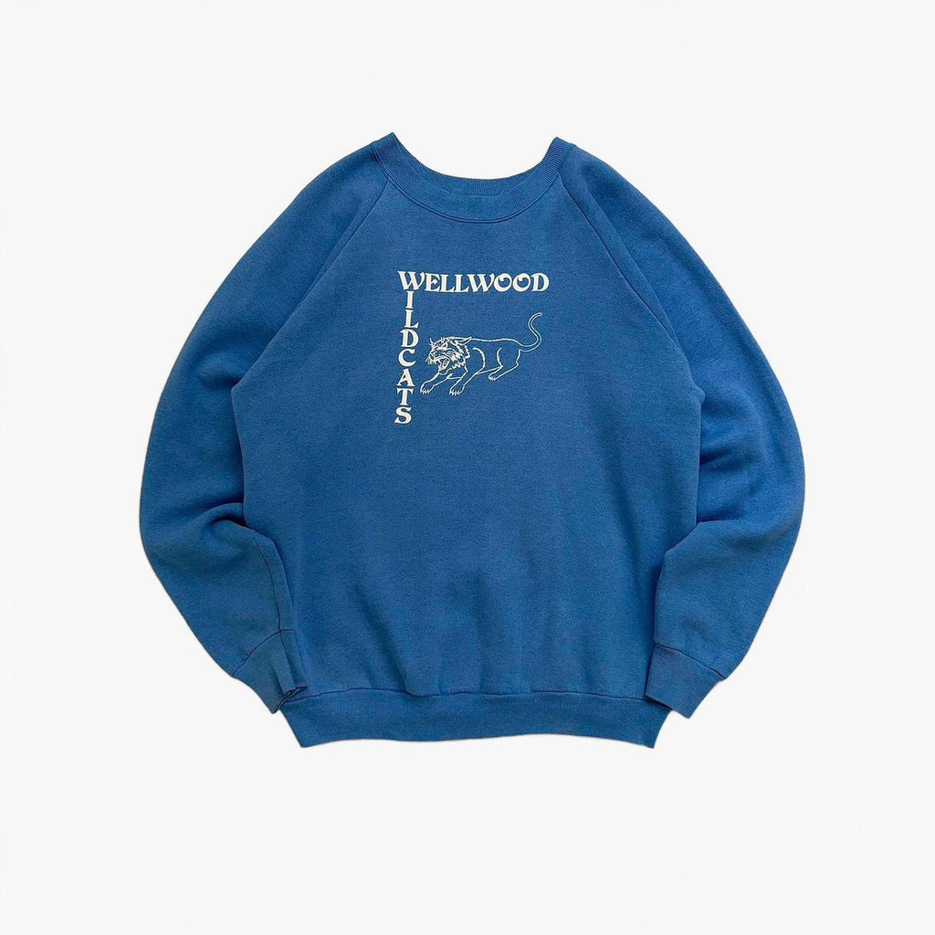 80s Wellwood Wildcats Raglan Sweatshirt / XL