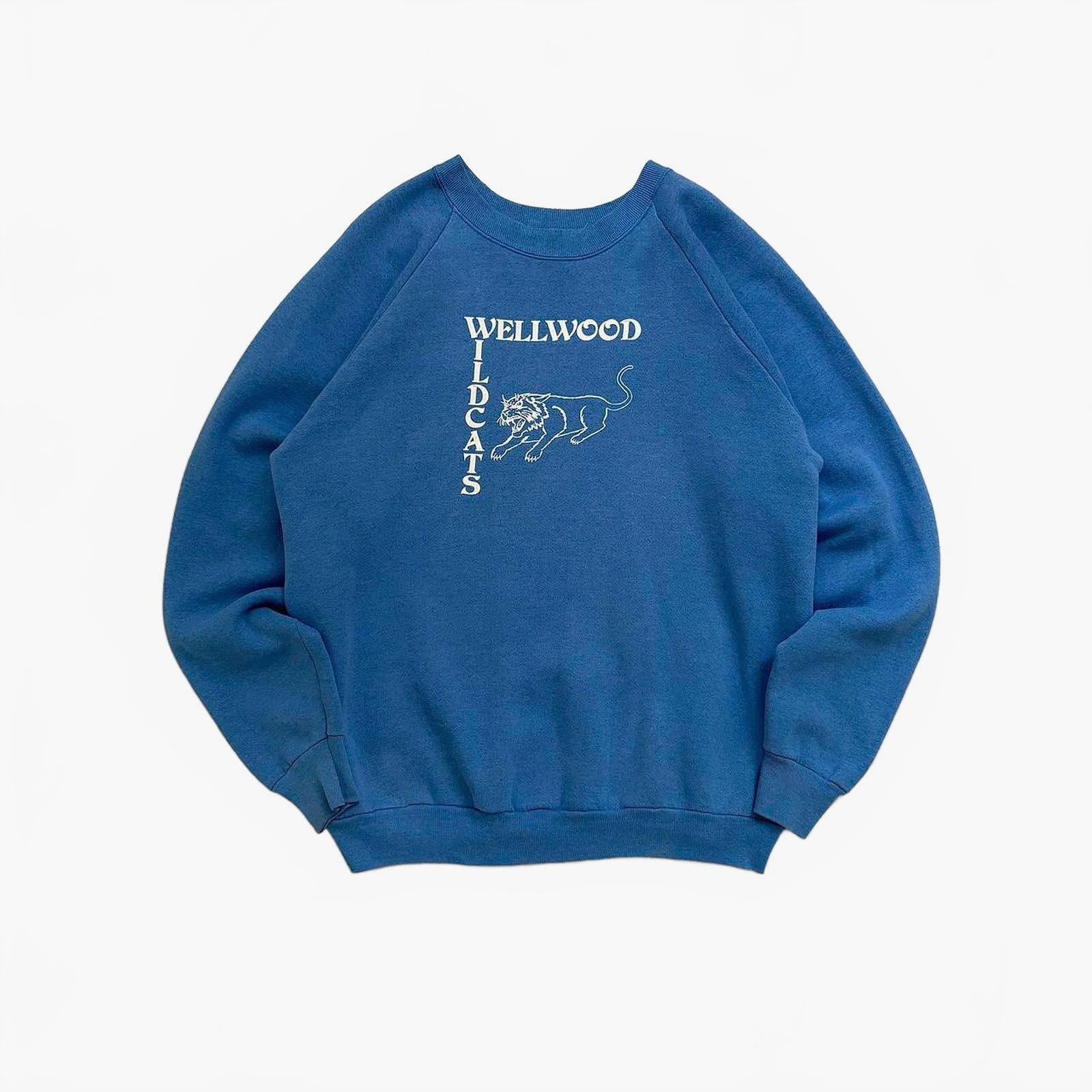 80s Wellwood Wildcats Raglan Sweatshirt / XL