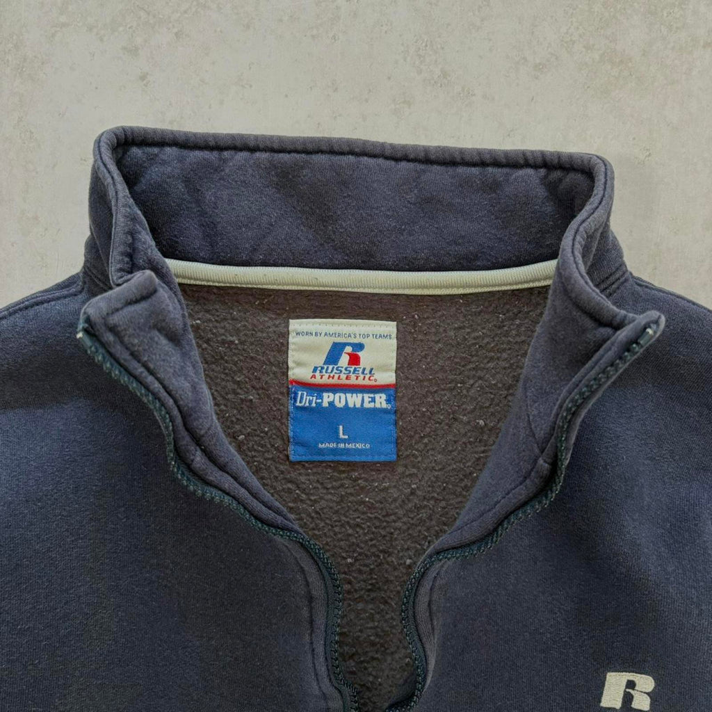 90s Russell Athletic Boxy 1/4 Zip Sweatshirt / L