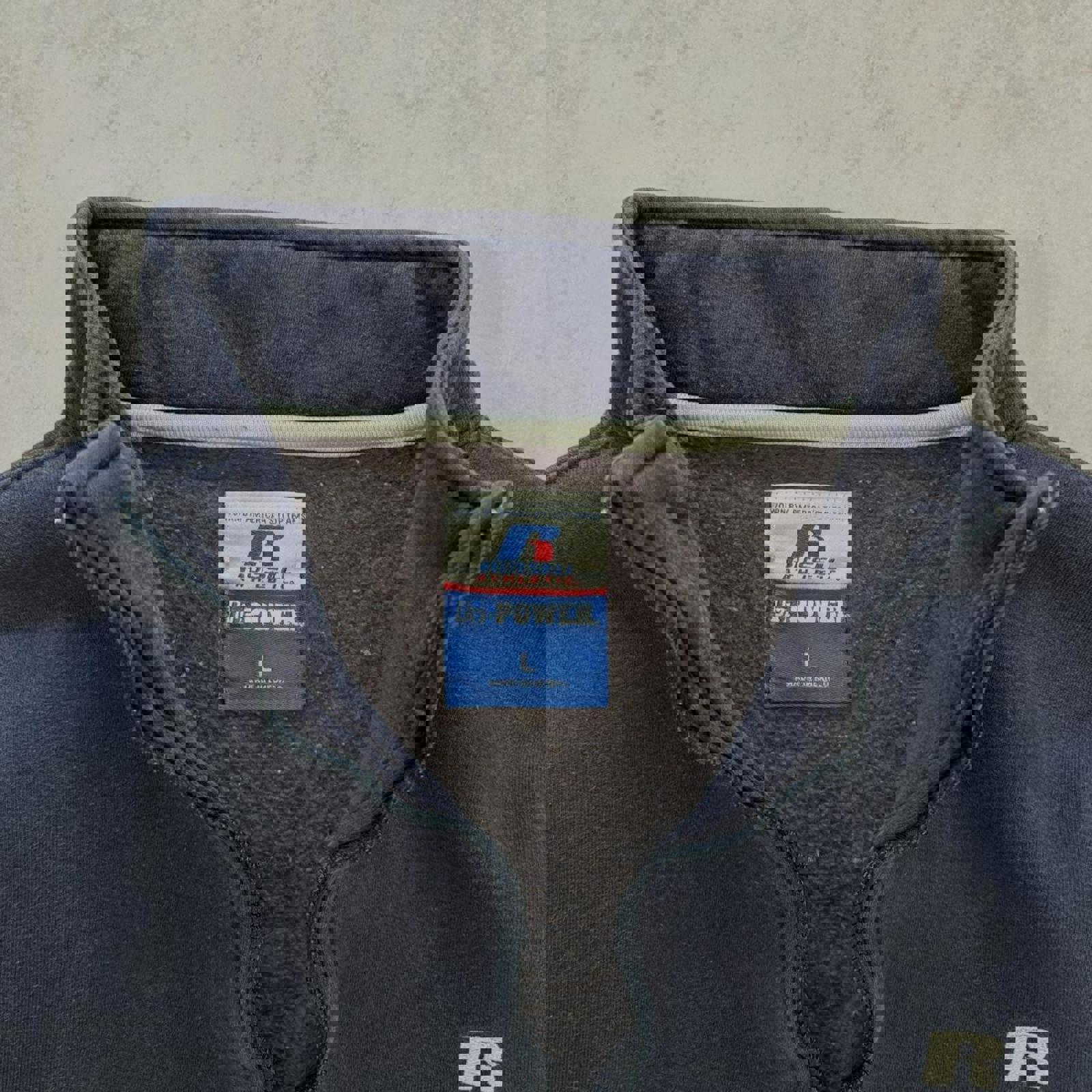90s Russell Athletic Boxy 1/4 Zip Sweatshirt / L