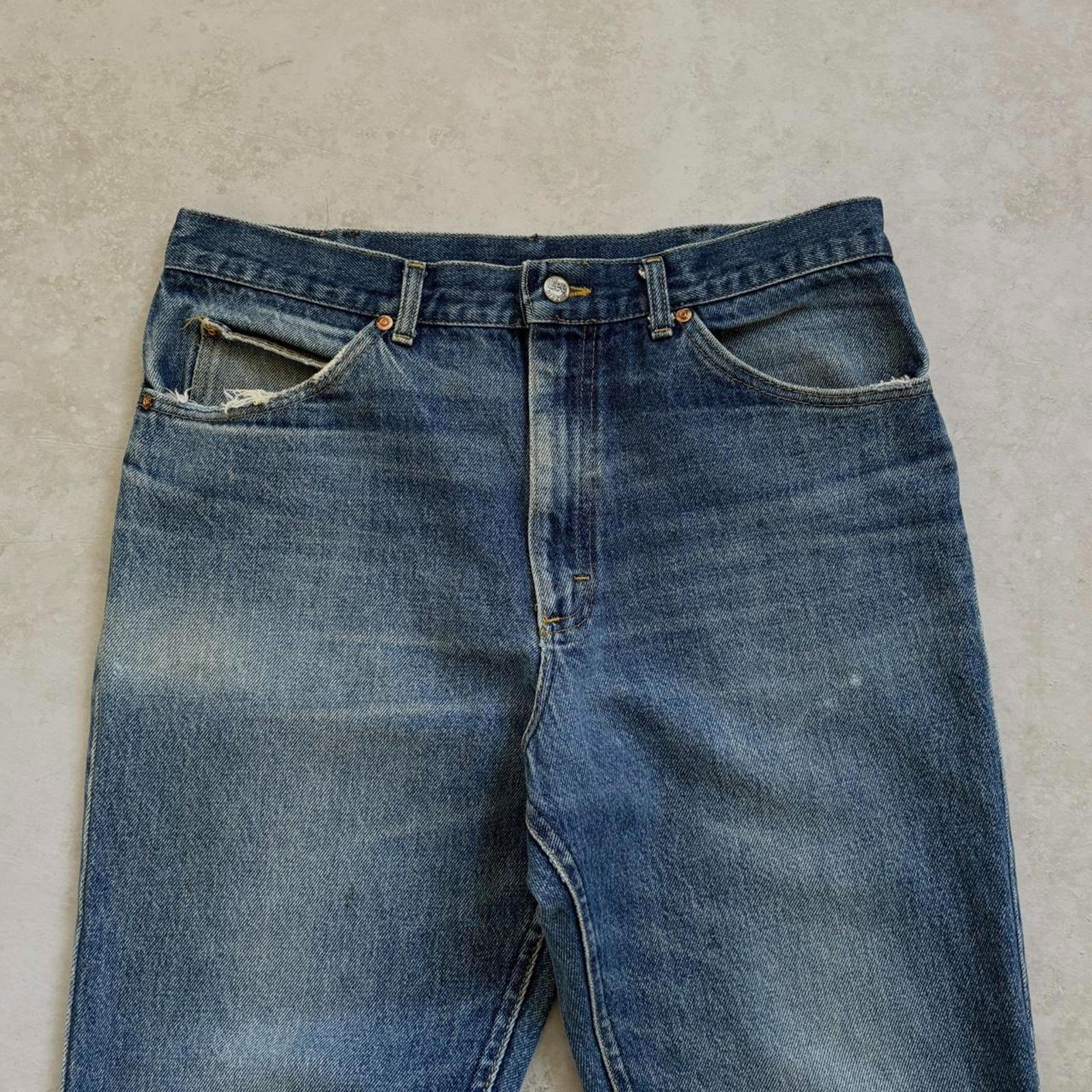 70s Lee Bootcut Distressed Jeans / W34
