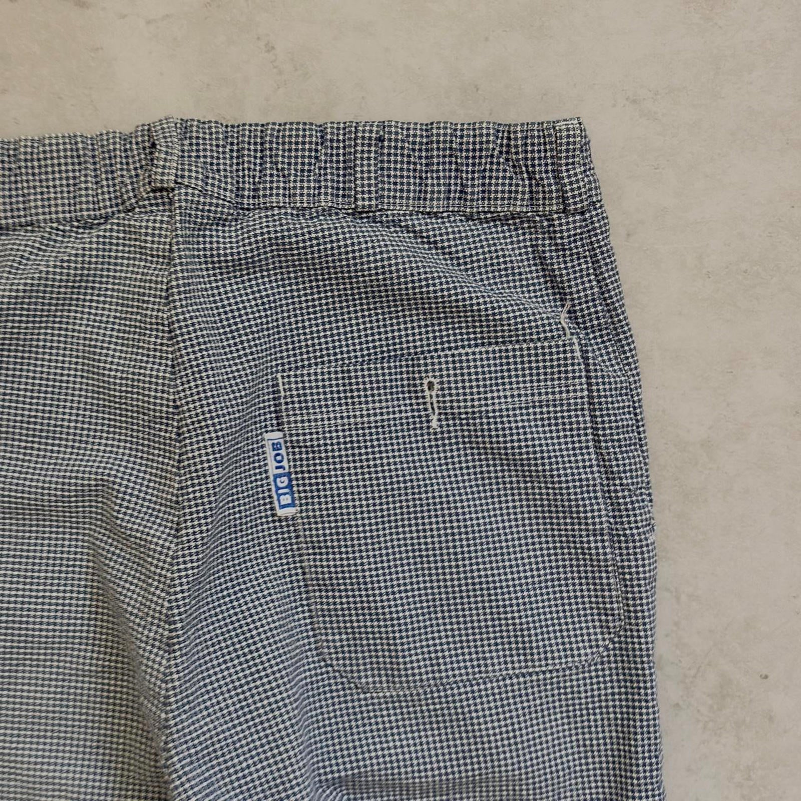 90s Gingham Cotton Workwear Trousers / W30