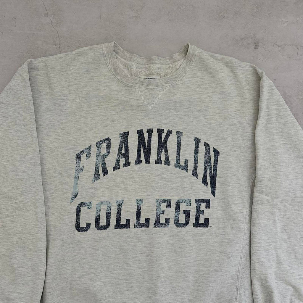 90s Faded Russell Athletic Franklin College Sweatshirt / XL