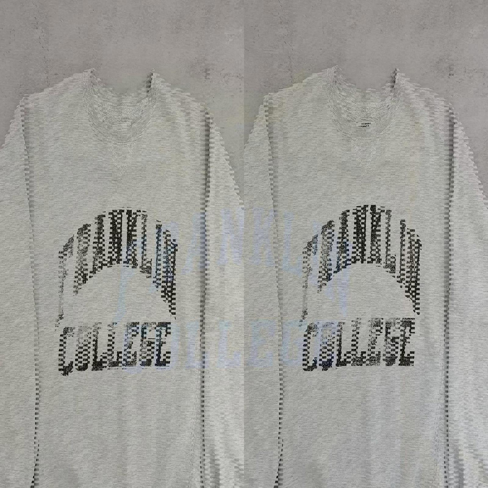 90s Faded Russell Athletic Franklin College Sweatshirt / XL