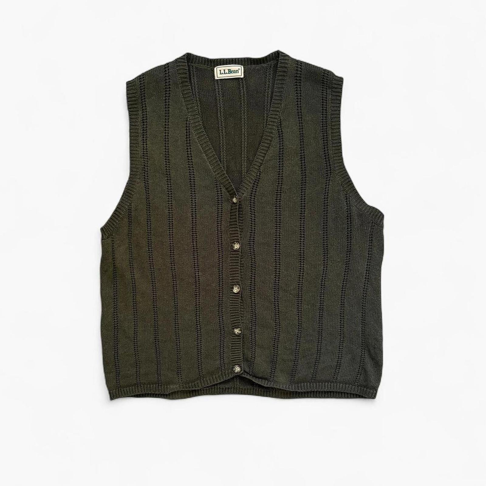 Vintage 1990’s L.L Bean Knitted Button Up Vest