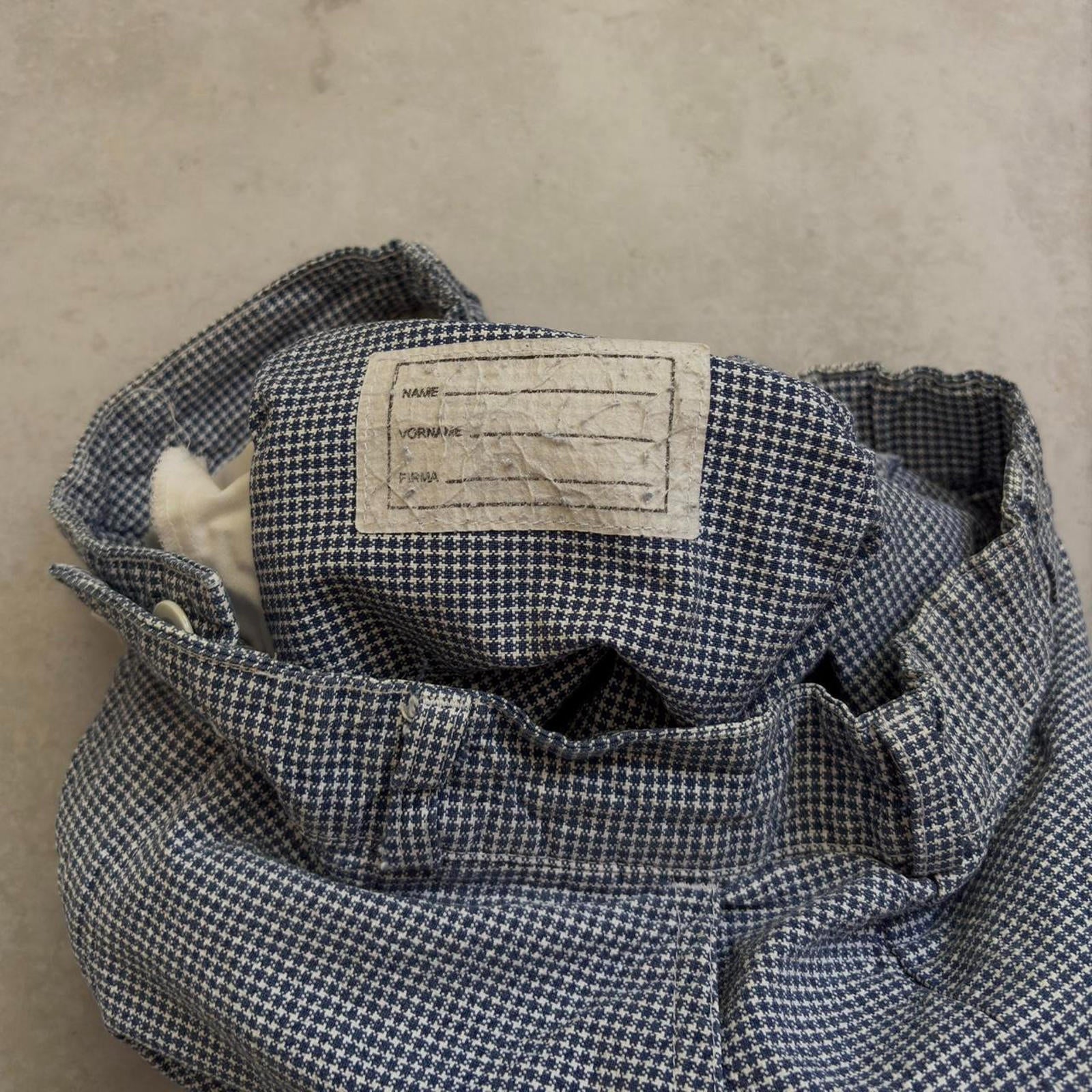 90s Gingham Cotton Workwear Trousers / W30