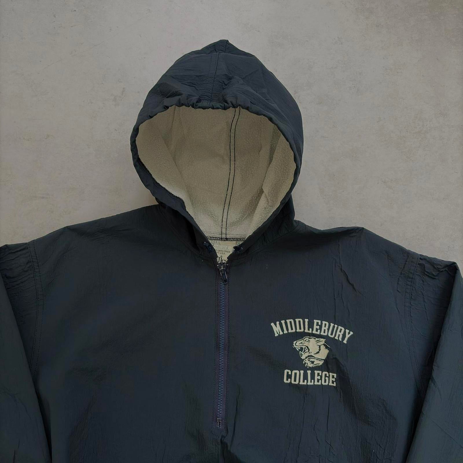 80s Middlebury College Hooded Windbreaker