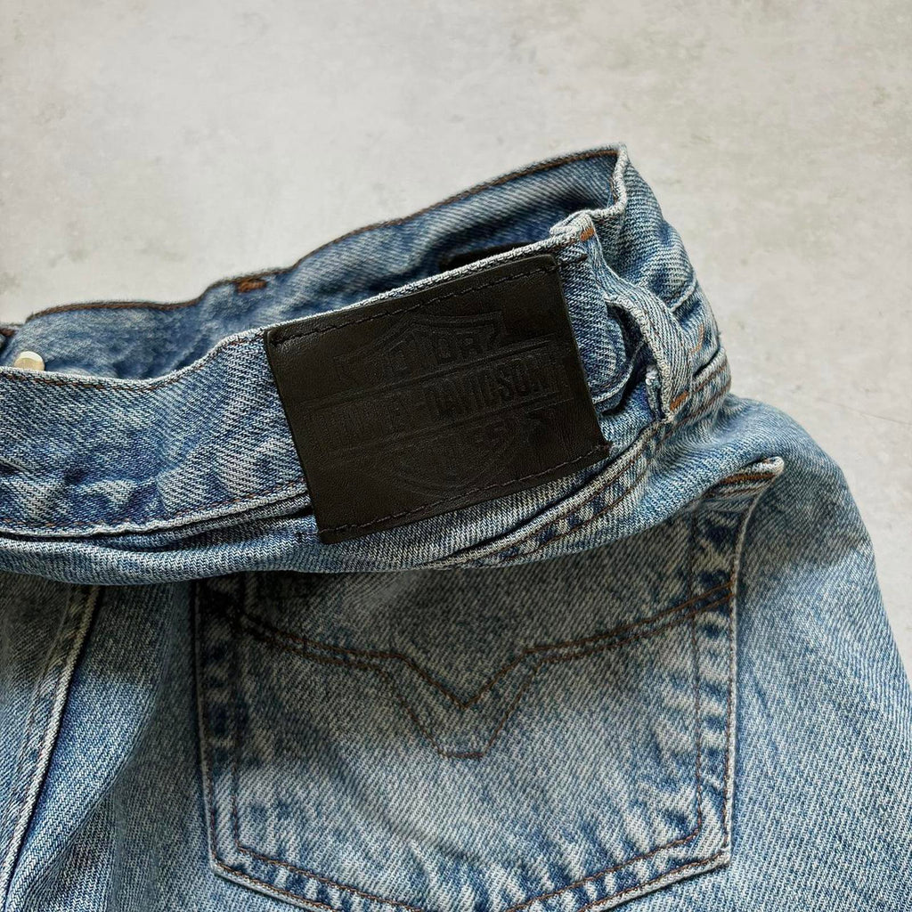 Vintage Harley Davidson Relaxed Fit Bootcut Jeans
