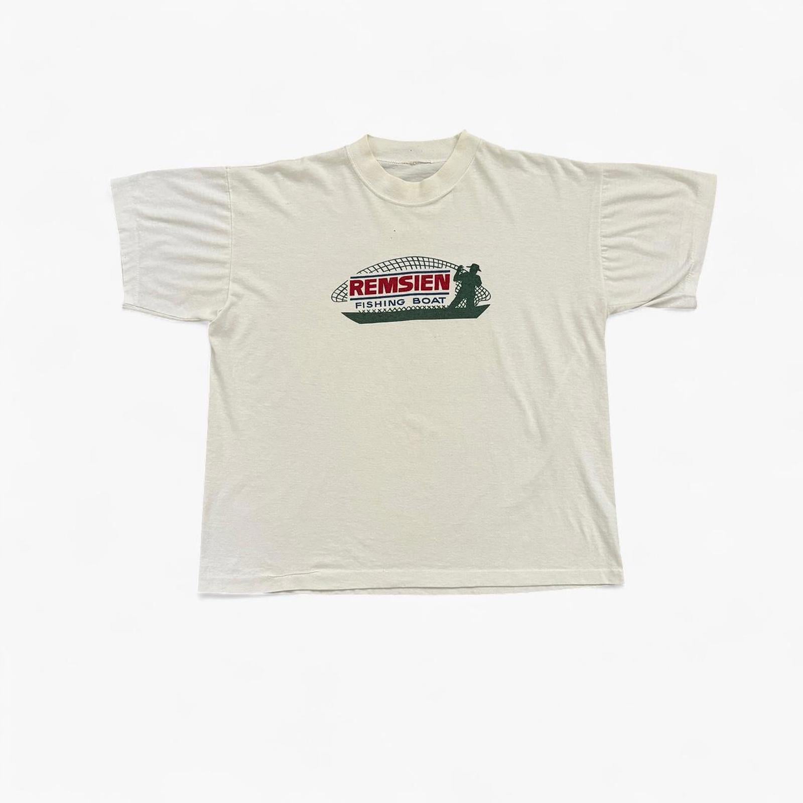 90s Remsien Fishing Boat Single Stitch T-Shirt