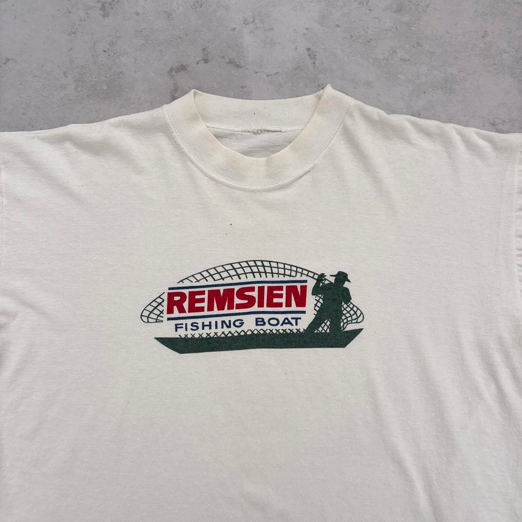 90s Remsien Fishing Boat Single Stitch T-Shirt